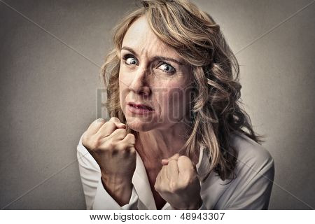 portrait of angry woman