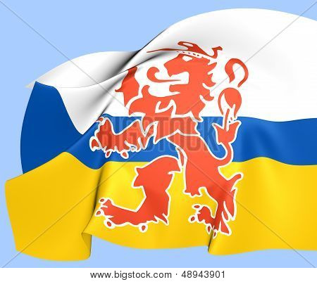 Flag Of Limburg, Netherlands.