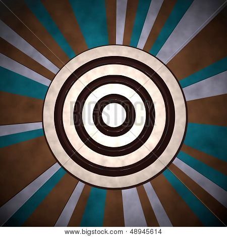 3D Render Of A Dirty Sight Disk Label  On Retro Background