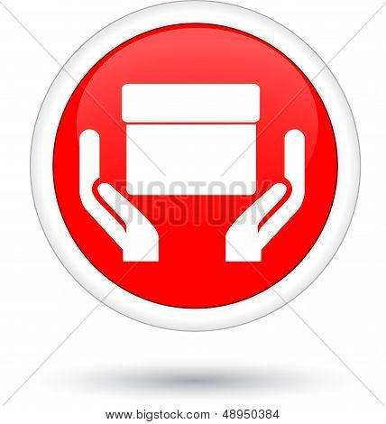 vector logo, handle with care
