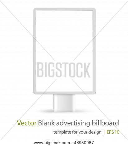 Blank Advertising Lightbox On White Backround