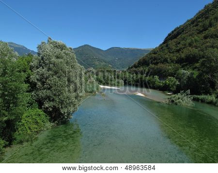 Plave, River In North Italy