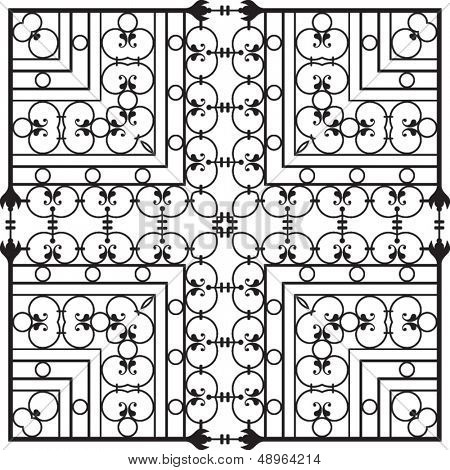 Cancello in ferro battuto, porta, recinzione, finestra, Grill, ringhiera design