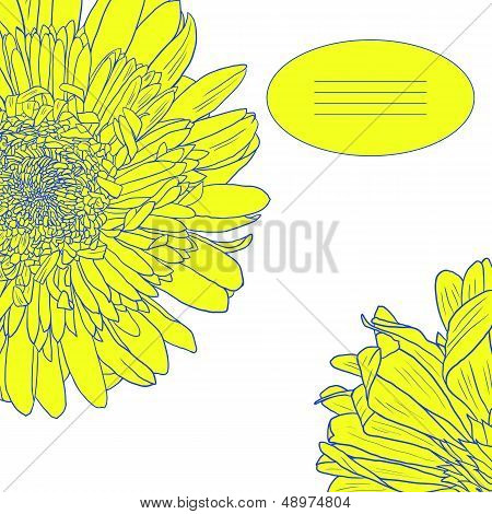 Floral card with gerbers