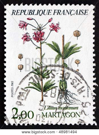 Postage Stamp France 1983 Martagon Lily, Flowering Plant