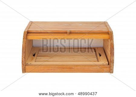 Old Used Dirty Wooden Bread Box