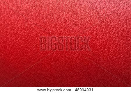 Red Leather Backgroung With Rough Surface