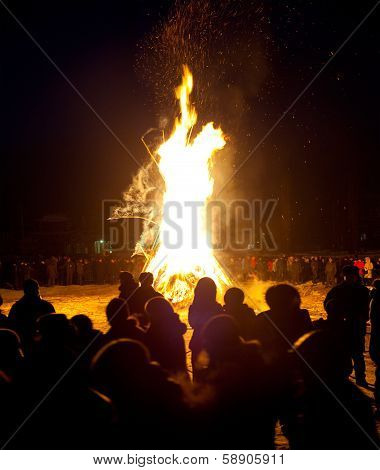 Cleansing Fire Before Oriental New Year