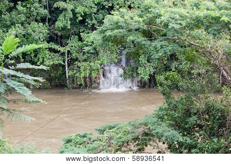 Flooded Macal River In Belize
