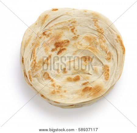 plain paratha, multi layered indian flat bread