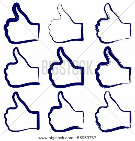 Like symbol  set   vector illustration