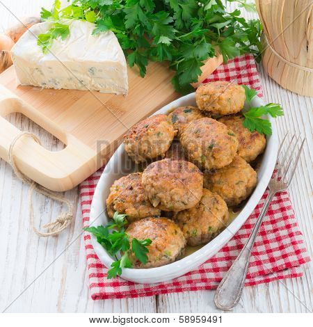 Rissole With Mould Cheese And Parsley
