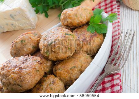 Rissole With Mould Cheese And Parsley
