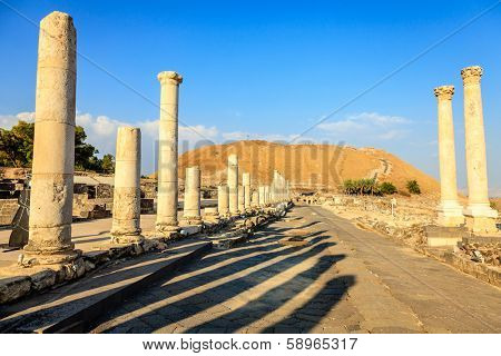 Ancient city of Beit She'an in Israel