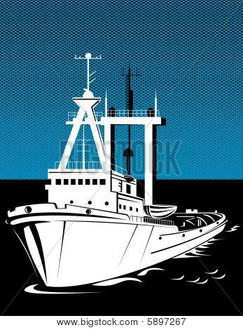 Schlepper Boot segeln
