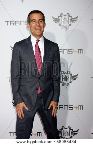 LOS ANGELES - JAN 23:  Eric Garcetti at the Annual Trans4m Benefit Concert at Avalon on January 23, 2014 in Los Angeles, CA