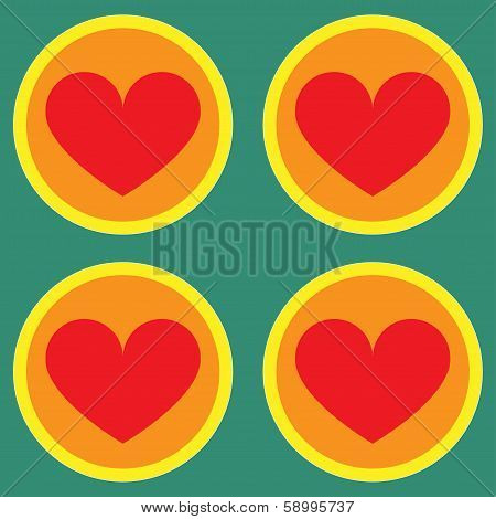 seamless color Illustration with hearts