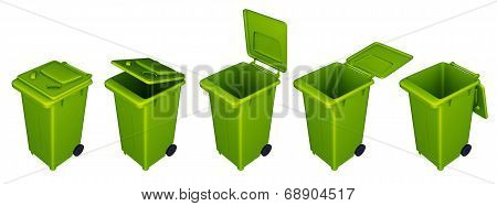 Green refuse bin