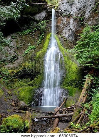 Tall and Thin Waterfall in Washington State