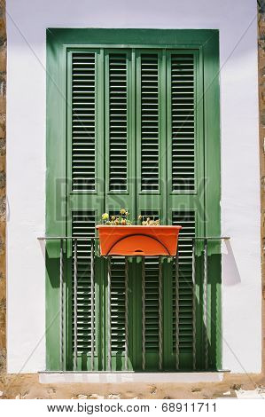 French Balcony With Closed Window