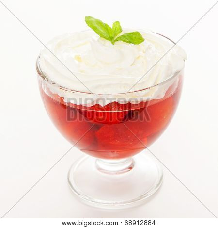Strawberry jelly dessert