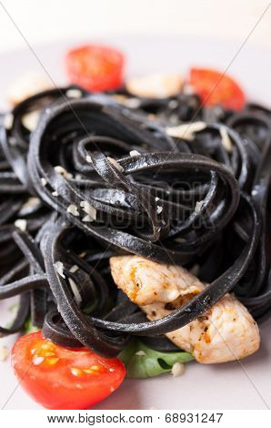 Black Tagliolini Pasta