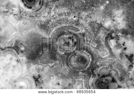 Aabstract Black-and-white Fantastic Background From A Crystal Rock Mineral