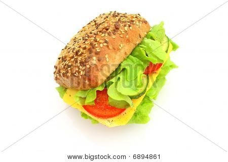 Panino con formaggio e verdure