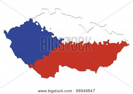 Abstract Czech Flag Image