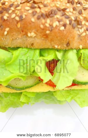 Panino con formaggio e verdure
