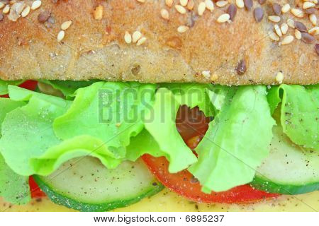 Panino con formaggio e verdure