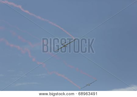 Radio Controlled Model Airplane In Flight