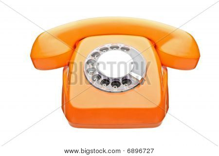 Um telefone antigo laranja
