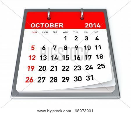 October 2014 - Calendar