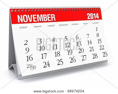 November 2014 - Calendar