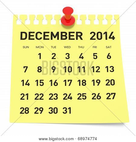 December 2014 - Calendar