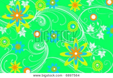 Green Floral Fantasy