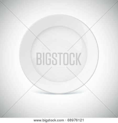 White plate with shadow.