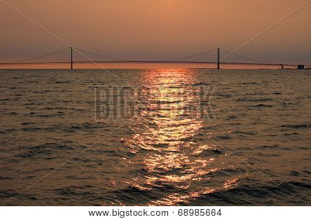 Straits Of Mackinac Sunset