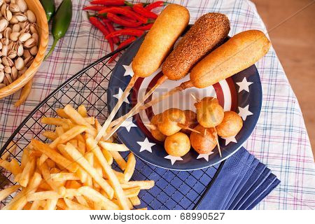 Corndog with french fries