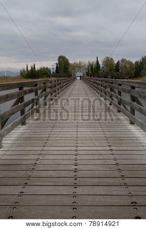 Bridge At Saint Nikolaos Monastery. Porto Lagos Area At Thrace, Greece.