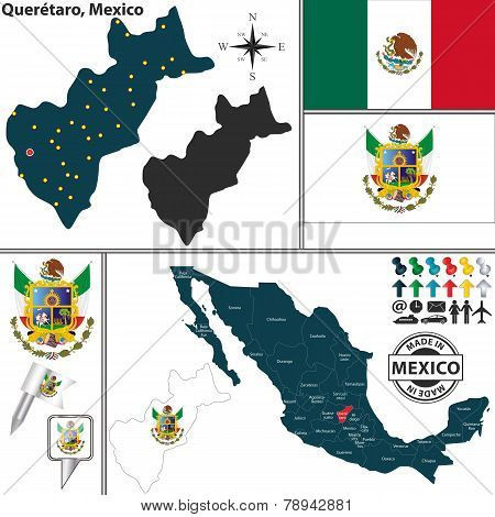 Map Of Queretaro, Mexico