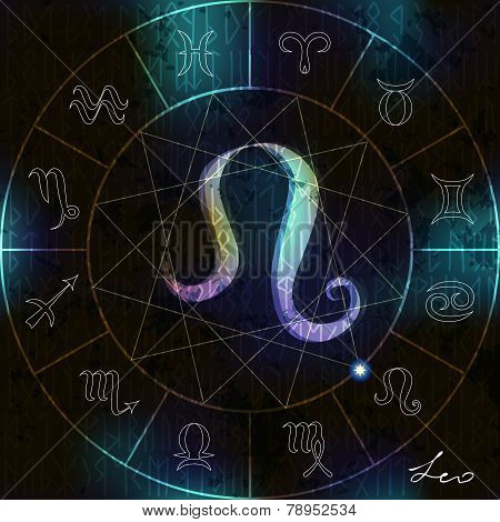 astrological Leo symbol