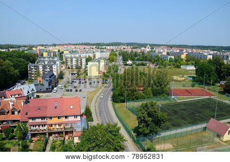 View of the city (Gi?ycko in Poland)