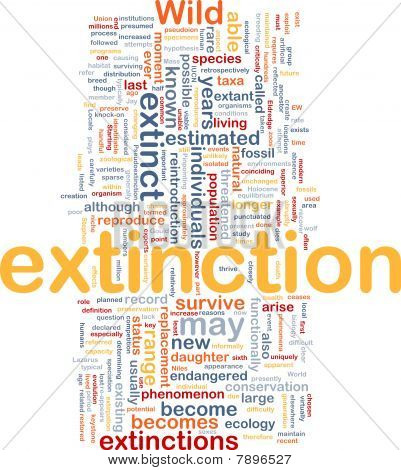 Arter Extintion baggrund koncept