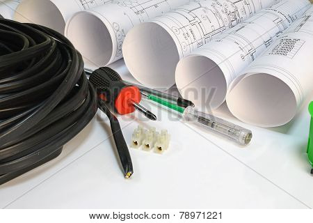 Drawing rolls, electrical hardware tools and appliances composition