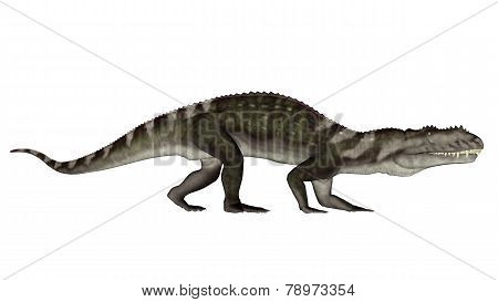 Prestosuchus dinosaur walking - 3D render