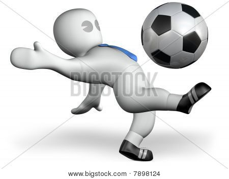 축구 목표를 쏘고