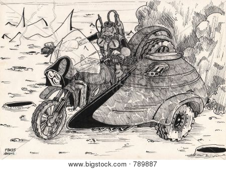 skitser 1995 02 18 biker