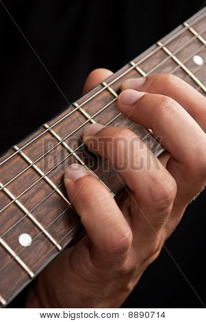 กีต้าร์และมือ